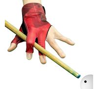 zwxqe Pool Gloves Left Hand - 3-Finger Cue Breathable Mitten, Training Gear for Billiards, Pool Cue Tool, Tournament Sport Piece with Friction Reducing Mesh, Professionals Tool for Aiming and Sliding