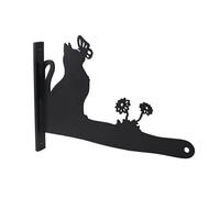 zwxqe Portapiante, Supporto in Legno a Forma di Gatto 30 cm, Gancio per Lanterna da Parete, Esterno Casa Giardino Vasi Fiori Carillon a Lanterna Mangiatoia