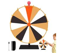 zwxqe Prize Wheel, Spinnin g Wheel, Prize Wheel, Colorful Roulette Spinner - Tabletop Game Wheel with Erase Feature, 10/15 Slot Spinner for Fortune, Rewards, and Party Games