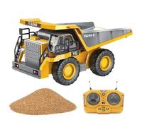 zwxqe Remote Control Dump Truck, Excavator with Light and Sound, Dump Truck Set with Rechargeable Battery For Kids, Children, Girls, Boys, Home Play, Christmas, and Holiday Fun 11.02x3.15x4.72 Inches