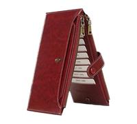 zwxqe Retro Card Purse, Large Capacity Wallet, Business Card Case, Phone Card Holder, Rf Id Blocking Wallet, Multi Card Organizer, Stylish Women Wallet, Cell Phone Wallet, Cardholder for Photographs