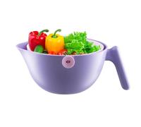 Zwxqe Rotating Kitchen Colander, Household Drainer Basket, Handheld Food Strainer, Multi-Function Vegetable and Fruit Washing Tool for Easy Draining and Rinsing