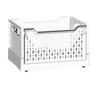 zwxqe Ruote da baseball, portatile Rolling Basket, Rolling Under Bed Storage, Wire Basket Wheels, 28 x 29 x 38,5 cm, bianco, grigio, Storage Bin for Student Dormitory Sundries and Folders