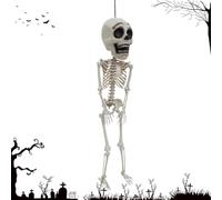 zwxqe Scheletro Decorativo Halloween Accessorio Decorativo 105 Cm Articolato | Scheletro Halloween Spaventoso Per Interni ed Esterni Giardino Posteriore Cortile Patio Portico Terrazza Fotografia