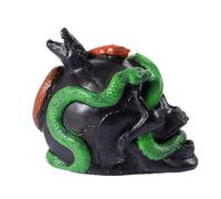 zwxqe Screaming Whistle, Skull Snake Scream, Terrifying Halloween Prank Prop, Haunted House Scary Sound Toy for Costume Party Decorations, Horror Atmosphere Effects Gag Gift Black