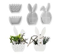 zwxqe Silicone Molds Easter, 3D Silicone Craft Tool, 3D Rabbit Mould, Handmade Craft Molds for Holiday Birthday Party Home Indoor Family Friends Students Men Women Cake Soap Chocolate Resin Crafts