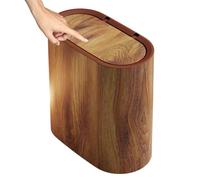 zwxqe Slim Bathroom Garbage Can With Lid, Decorative Trash Can With Covered Lid, Compact Waste Basket For Kitchen, Bedroom, Dorm, And Home Indoor Use, 11,61 x 11,42 x 6,3 Inches