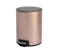 zwxqe Stainless Steel Trash Can, Slow Close Garbage Bin, Silent Closing Trash Bin, Step-Open Kitchen Trash Can, Modern Bathroom Waste Bin, Odor-Protected Trash Can, Silent Lid Trash Can