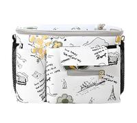 zwxqe Stroller Caddy, Organizer Bag, Waterproof Storage, Oxford Cloth Transparent Touch Control Design, Ideal for Baby Car Travel, Toddler, Mom, and Kid Use