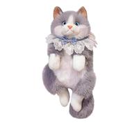 zwxqe Stuffed Cat School Backpack, Cute Plush Bag, Soft Kids Bag with Lightweight Mini School Backpack Comfortable Design, Straps Easy Carry for Elementary Students Daycare Beach Travel, grigio, Se