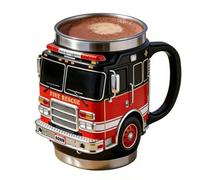 zwxqe Tazze da caffè originali, isolata pompiere impermeabile per bevande, a tema pompiere per caffè e tè, per tè caldo, succo, papà, fratello, compleanno, vacanza, ufficio, casa, scuola