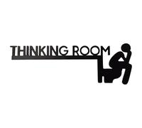 zwxqe Thinking Room Door Sign, Funny Bathroom Decor Wall Art, 11.81x3.94x0.28 Inch Creative Thinking Room Doorframe Decoration, Hilarious Entryway Topper Design for Home Entrances