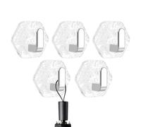 zwxqe Towel Hooks for Bathrooms, Adhesive Shower Hooks, Set di 5 No Drill Robe Racks for Rv, Apartment, Dorm, Kitchen, and Poolside Storage, Easy to Install Bathroom Organizers