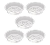 zwxqe Transparent Plant Saucer Tray, Protective Pot Trays, 5 Pack Flower Pot Plates Indoor Outdoor Plants, Garden And Home Plant Accessories, Reusable Water Catcher for Houseplants Flowers