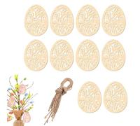 zwxqe Unfinished Wood Ornaments - Easter Eggs Paintable Decorations, Blank Wooden Cutouts for Crafting and DIY Projects, Creative Activity for School Party Home Bedroom Apartment Family Gatherings
