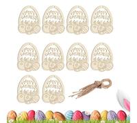 zwxqe Unfinished Wood Ornaments - Easter Eggs Paintable Decorations, Blank Wooden Cutouts for Crafting and DIY Projects, Creative Activity for School Party Home Bedroom Apartment Family Gatherings