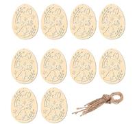 zwxqe Unfinished Wood Ornaments - Easter Eggs Paintable Decorations, Blank Wooden Cutouts for Crafting and DIY Projects, Creative Activity for School Party Home Bedroom Apartment Family Gatherings