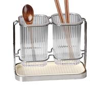 zwxqe Utensil Holder Kitchen, Modern Spoon Fork Chopstick Organizer, Clear Storage Container per spatole e strumenti, Space-Saving Household Accessory for Cabinets
