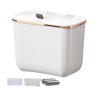 zwxqe Wall Trash Can, Small Kitchen Garbage Bin with 7l Capacity, Mountable Waste Basket 10,47 x 5,83 x 8,62 Inches for Space Saving Organization, Ideal Under Sink, Cabinet, Cupboard