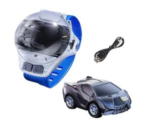 zwxqe Watch Remote Control Car, 2.4GHz Wrist RC Car, USB Rechargeable Glowing Tractor Toy, Mini Race Vehicle, Fun Interactive RC Vehicle, Tiny Toy for Kids Children's Day PlayIndoor Outdoor Racing