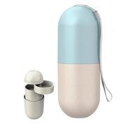 zwxqe Waterproof Pill Box, 7 Day Airtight Portable Organizer, Compact and Convenient, Pill Storage Case for Daily Medication Fish Oil Supplements Travel Purse Home Use, 4.72inchx1.57 Inch