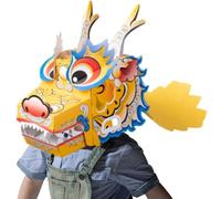zwxqe Wearable Cardboard Dragon Toys, 3d Dragon Cardboard Making Toy, Traditional Kids Playset Toys, Wearable Children Clothing Cartoon Creative for Boys, Girls, Kids Entertainment