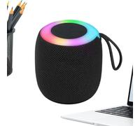 zwxqe Wireless Speaker, RGB Light Compact Bluetoot H Speaker, Small Desktop Sounds for Home, Camping, and Outdoor Use, Portable Music with Dynamic LED Lighting