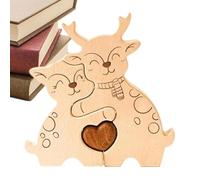 zwxqe Wooden Puzzles for Adults, Safe Educational Jigsaw Puzzles in Moose Shape, Wooden Puzzle with Artistic Design Family, Friends, and Colleagues