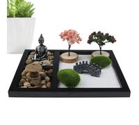 zwxqe Zen Garden for Desk, Miniature Japanese Sand Garden Crafts Kit, Table Meditation Zen Artistic Decoration, Ideal for Business, Workplace, Study Room, And Home Relaxation
