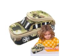 zwxqe Zippered Pencil Pouch, Car-Shaped Pencil Case, Large Capacity Pen Pouch, Portable Pencil Case, Stylish Pen Bag, Cool Pencil Organizer, Durable Zipper Pen Case, Multifunctional Pencil Holder