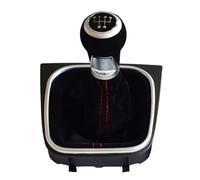 ZWYUEEO Pomello Auto Per Golf 5 Per Golf 6 MK5 MK6 R32 2004-2009 Manuale 5 6 Marce Pomello Del Cambio In Pelle Scamosciata PU Cuffia Completa Pomello Del Cambio Auto(5 Speed-Black)