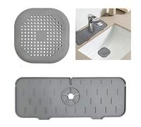 ZWZNBL 1 Pz Silicone Rubinetto Maniglia Drip Catcher Vassoio Silicone Lavandino Rubinetto Mat per Cucina Bagno Lavello Splash Guard Con 1 Pz Filtro Lavello