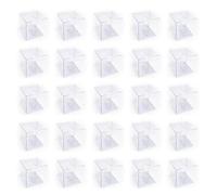 ZWZNBL 25 pezzi scatola regalo trasparente pieghevole in plastica scatola di caramelle al cioccolato per matrimonio festa compleanno Natale (5 x 5 x 5 cm)