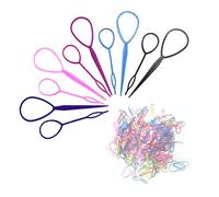 ZWZNBL Confezione da 10 trecce per acconciature con 100 elastici in colori misti, accessori per capelli alla moda per donne e ragazze
