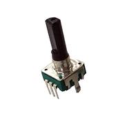ZXAOMMBEA Encoder Interruttore 5 Pezzi rotativo a 360 Gradi EC12 RE12 Codifica codificatore Audio Pin 24 Posizioni con a Pulsante Lunghezza Maniglia 12, 20 15(Handle Length 20mm)