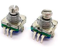 ZXAOMMBEA Encoder Rotante 5pc EC11 Interruttore del codice Encoder 20 Posizione Ruota a 360 Gradi con Pulsante Push 5pin Hield Hant Lunghezza 8 mm