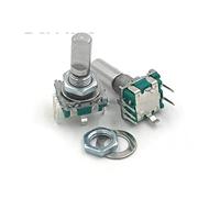 ZXAOMMBEA Encoder rotativo 2PCS ad ASSE Semi/Prugna, Lunghezza Impugnatura 15mm/20mm Interruttore codice/EC11/Potenziometro Digitale con Interruttore 5Pin(Half 20mm)