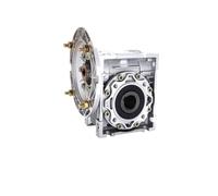 ZXAOMMBEA Riduttore a Vite Senza fine RV30 da 90 Gradi a for Motore con Foro di Ingresso 9 mm 0,06-0,18KW(Ratio 10 to 1,Flange 63B14)