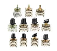 ZXAOMMBEA Rotary Encoder 1pc Switch Selettore 4 Poli 4/5/8/11 Posizione 2/4 Deck Banda Canale con Manopola di Plastica Ampiamente Utilizzato(4P11T K7 1)