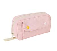 Zxarunas astucci Astuccio portapenne con griglia di pane, grande capacità, Compatible with donne, il trucco, il ritorno a scuola, forniture studenti astuccio portapenne(Roze)