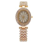 Zxarunas Elegante orologio da polso da donna con cassa incastonata in pietre e bracciale in metallo, orologio casual leggero da indossare ogni giorno e for il tempo libero watch