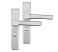 Zxarunas Entry Door Handle With Lock Secure Lever Exterior For Front Entrance And Bedrooms Kitchen Single Tongue Door Locks set maniglie(Silver,45mm)