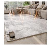 Zxarunas moquette Tappeto riscaldato elettrico in grafene impermeabile con regolazione a 4 velocità, tappetino riscaldato con temporizzazione 12 ore for soggiorno tappeto(100x150cm)