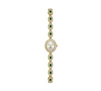 Zxarunas Orologi moda Orologi da polso vintage di lusso per donna, quadrante ovale, bracciale con piccoli diamanti, orologio al quarzo delicato alla moda, resistente all'acqua. Orologio da polso