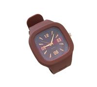 Zxarunas orologio da polso Orologio da polso unisex al quarzo quadrato semplice con quadrante facile da leggere, casual e alla moda, for uomini e donne orologio(Rot)