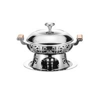 Zxarunas Scaldavivande for Buffet Tondo in Acciaio Inox Buffet | Set scaldavivande for feste in casa, catering, eventi Pot Shabu