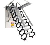 Zxarunas Scale della soffitta Scala da Soffitta in Titanio E Magnesio con Telecomando, Scala da Soffitta Telescopica Retrattile, Scala da Soffitto Manuale Senza Corrimano Scala per soppalco