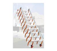 Zxarunas Scale della soffitta Scala elettrica telescopica Scala soffitta in Lega di Alluminio forgiato Senza corrimano la Scala Pieghevole montata a Parete per Uso Domestico Scala per soppalco