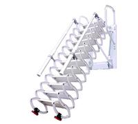 Zxarunas Scale della soffitta Scala telescopica Manuale la Scala a soppalco in Lega di Titanio-magnesio con corrimano la Scala Pieghevole Invisibile per Interno ed Esterno Scala per soppalco