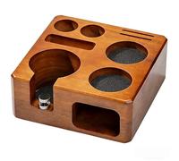 ZXBBTZ Tamper Station per Caffe Espresso 58mm Supporto per Tamper Caffè Stazione di Pressatura del Caffè in Noce con Cuscino in Silicone Portafiltro per Macchina da Caffè per Casa Ufficio Caffetteria